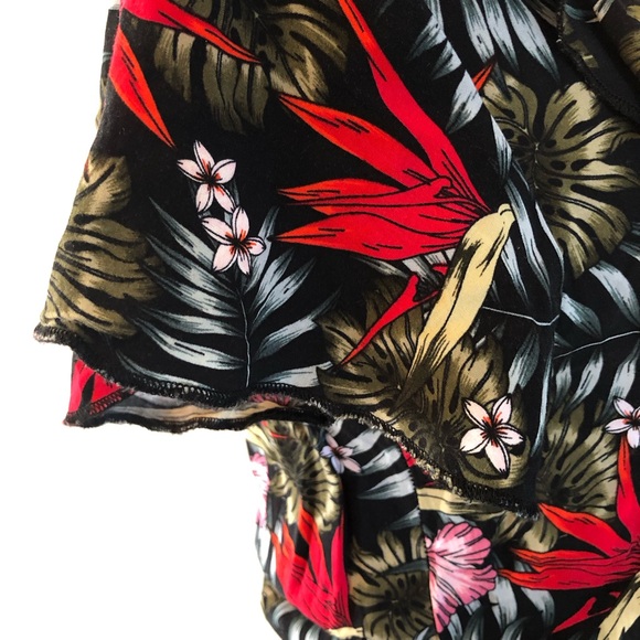 Women’s Calzedonia Cobey Black Floral Tropical Maxi Dress Beach Coverup size S - Picture 8 of 16